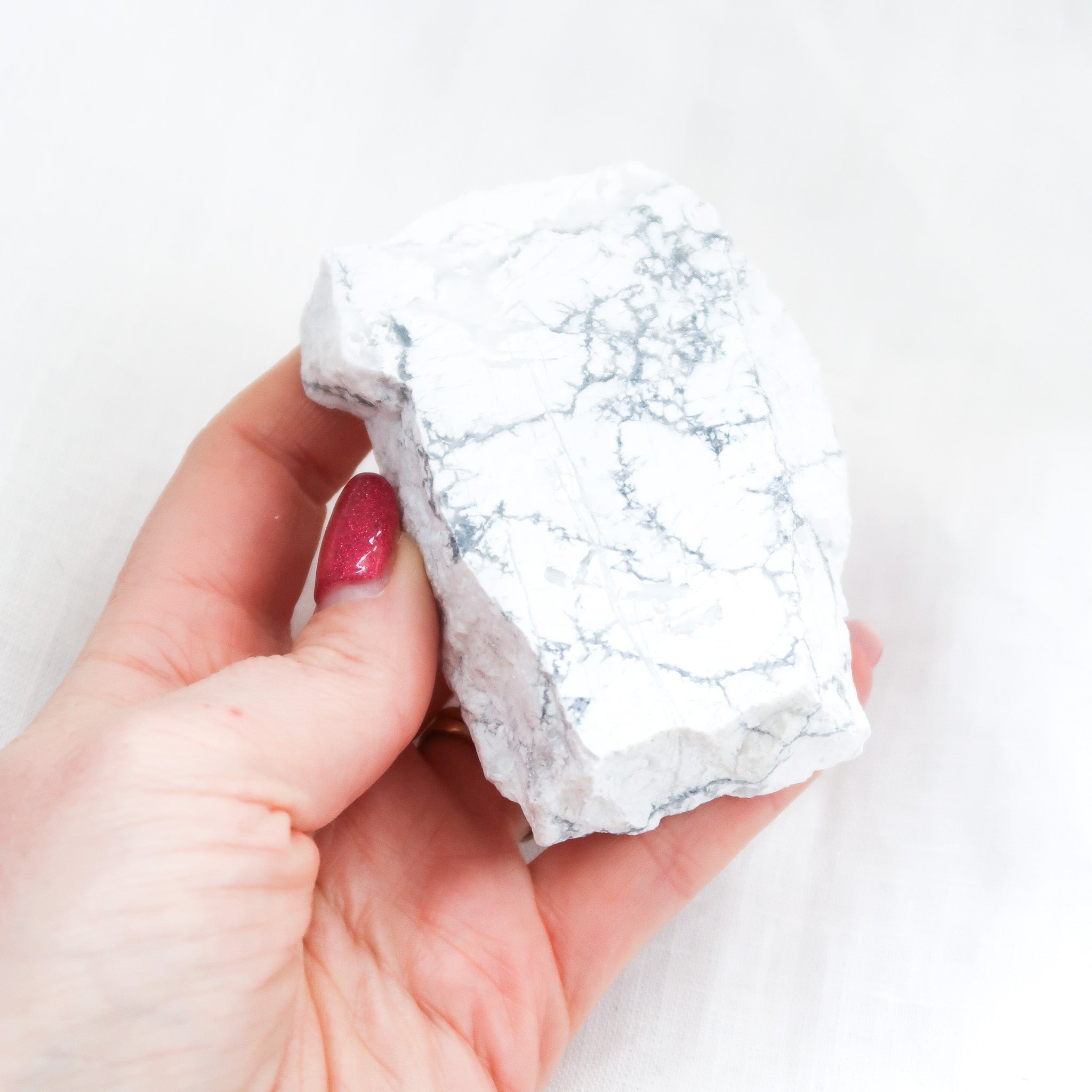 Semi Polished Howlite Piece