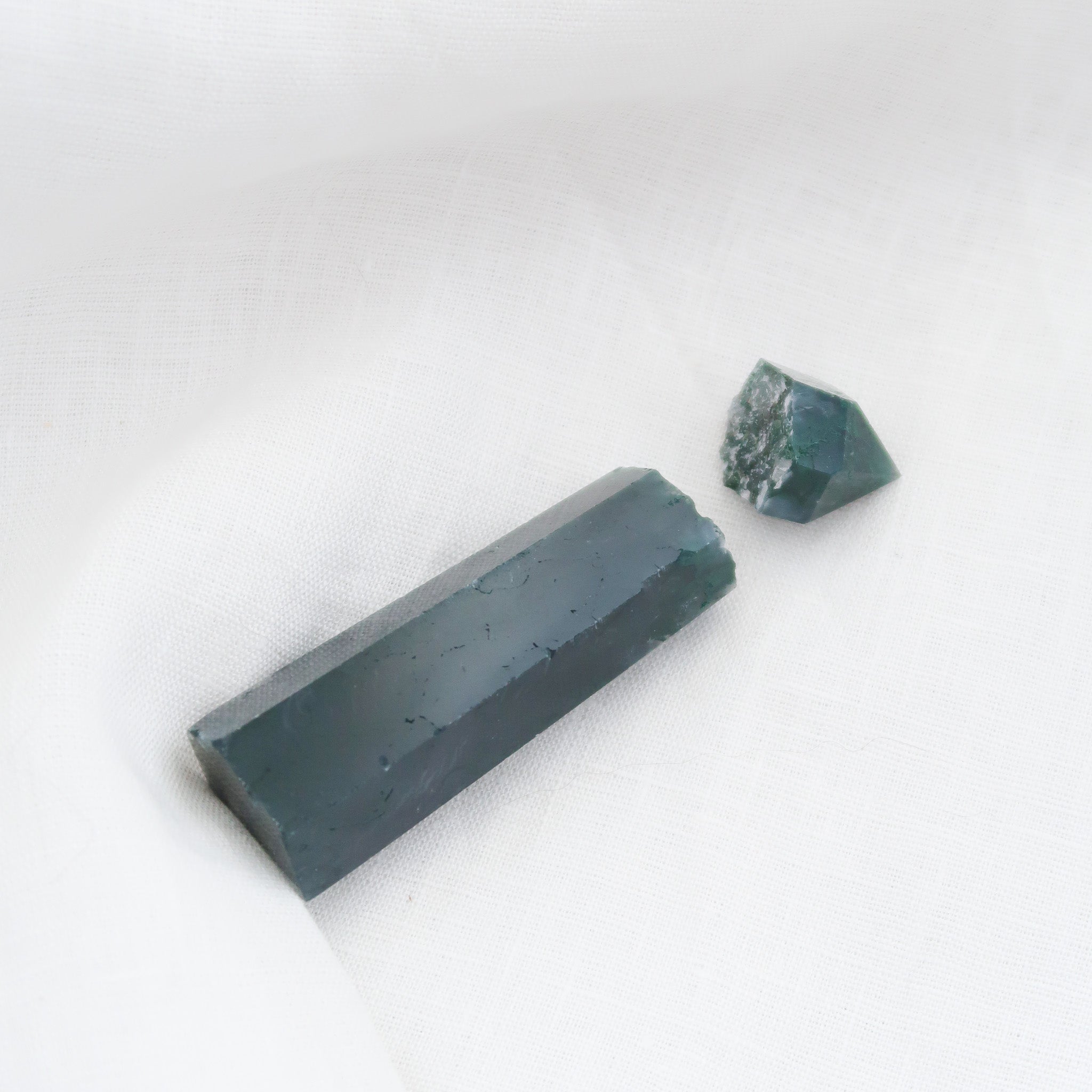 Moss Agate Point #1 - DAMAGED - DISCOUNTED