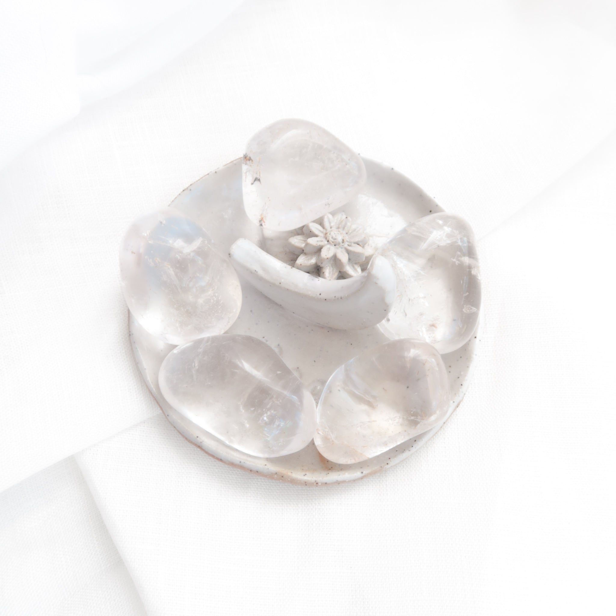 Natural Large Polished Clear Quartz Crystal Tumble Stones