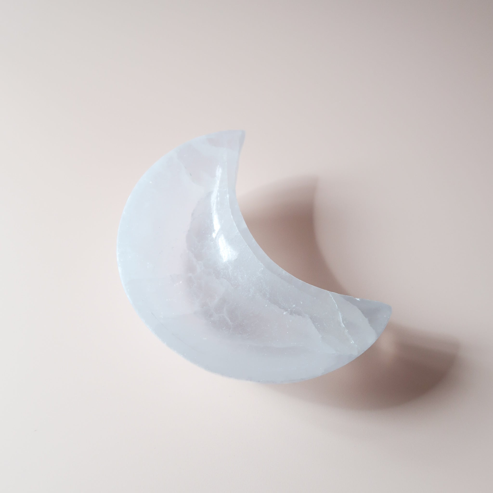 Selenite Crescent Moon Bowl