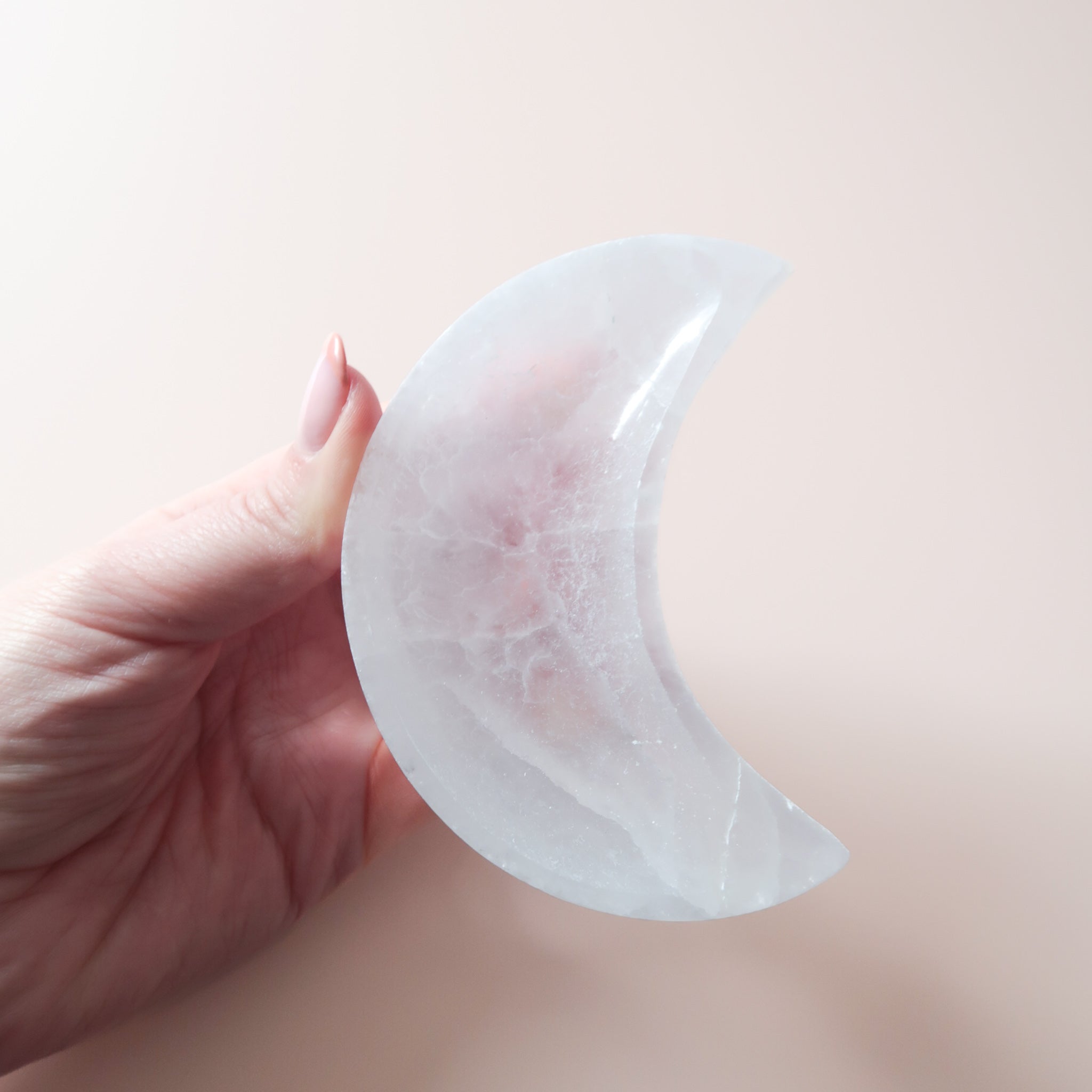 Selenite Crescent Moon Bowl