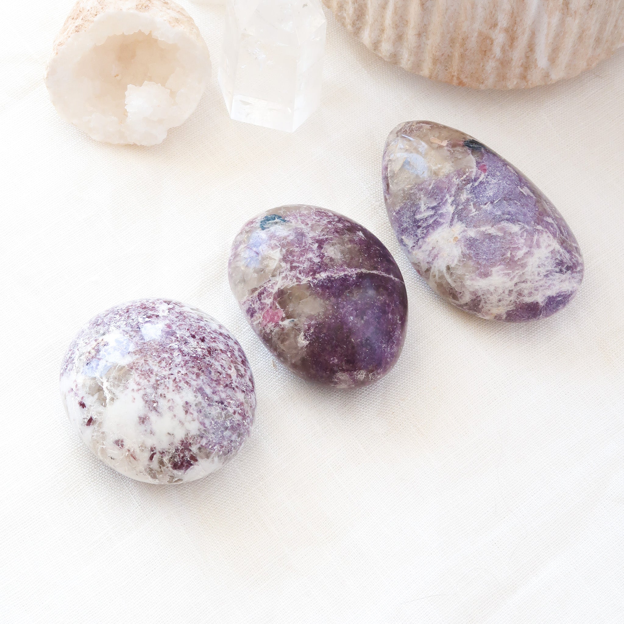 Lepidolite Palm Stone