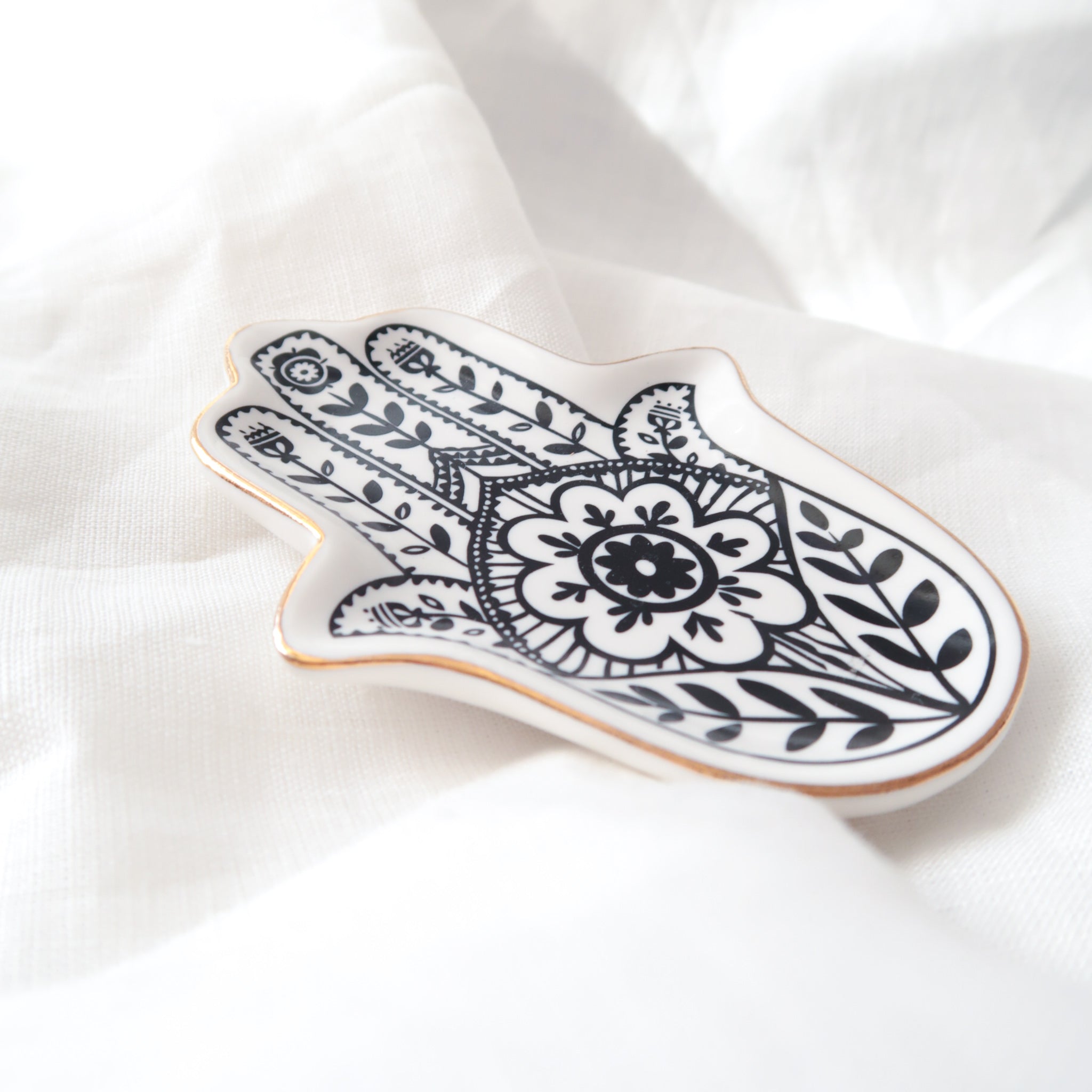 Hamsa Hand Trinket Crystal Dish