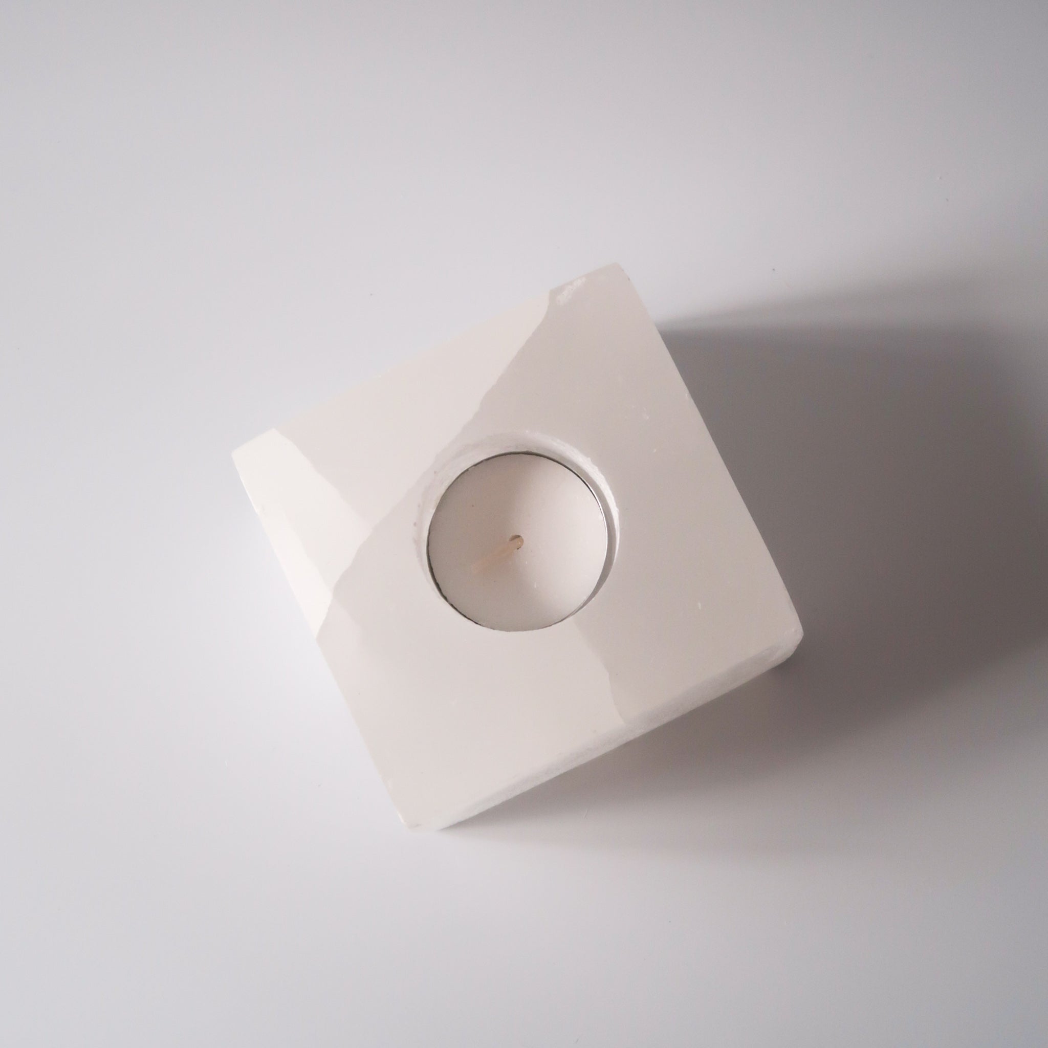 Selenite Tea light Holder