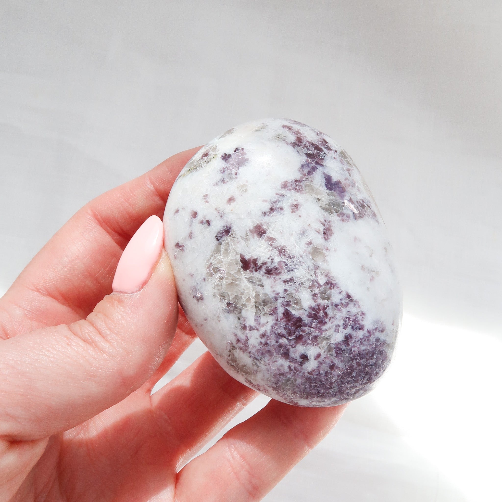 Lepidolite Palm Stone