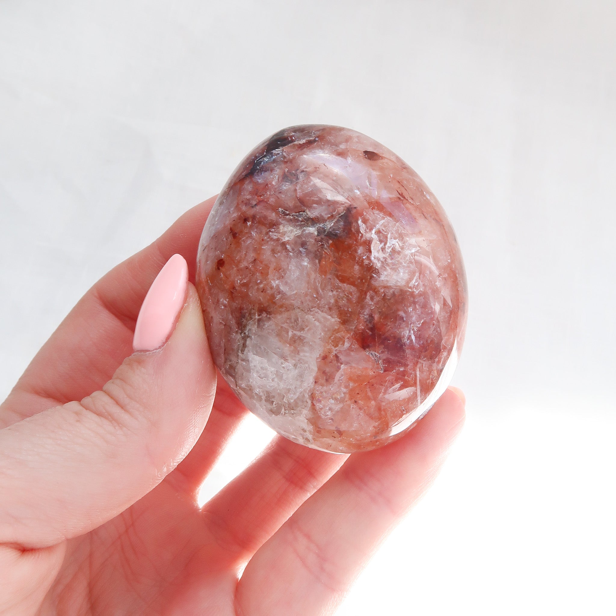 Hematoid (Fire) Quartz Palm Stone #2
