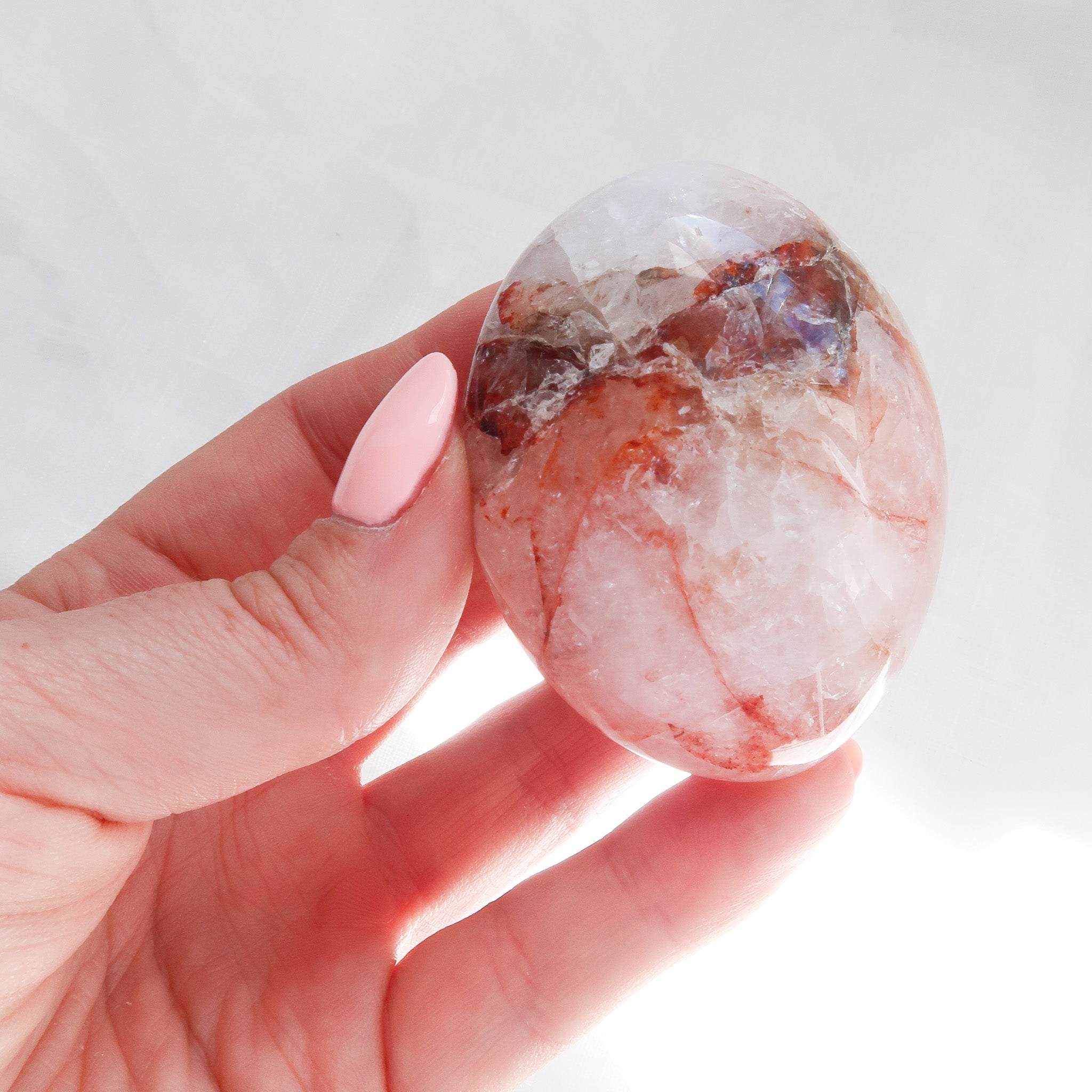 Hematoid (Fire) Quartz Palm Stone #2