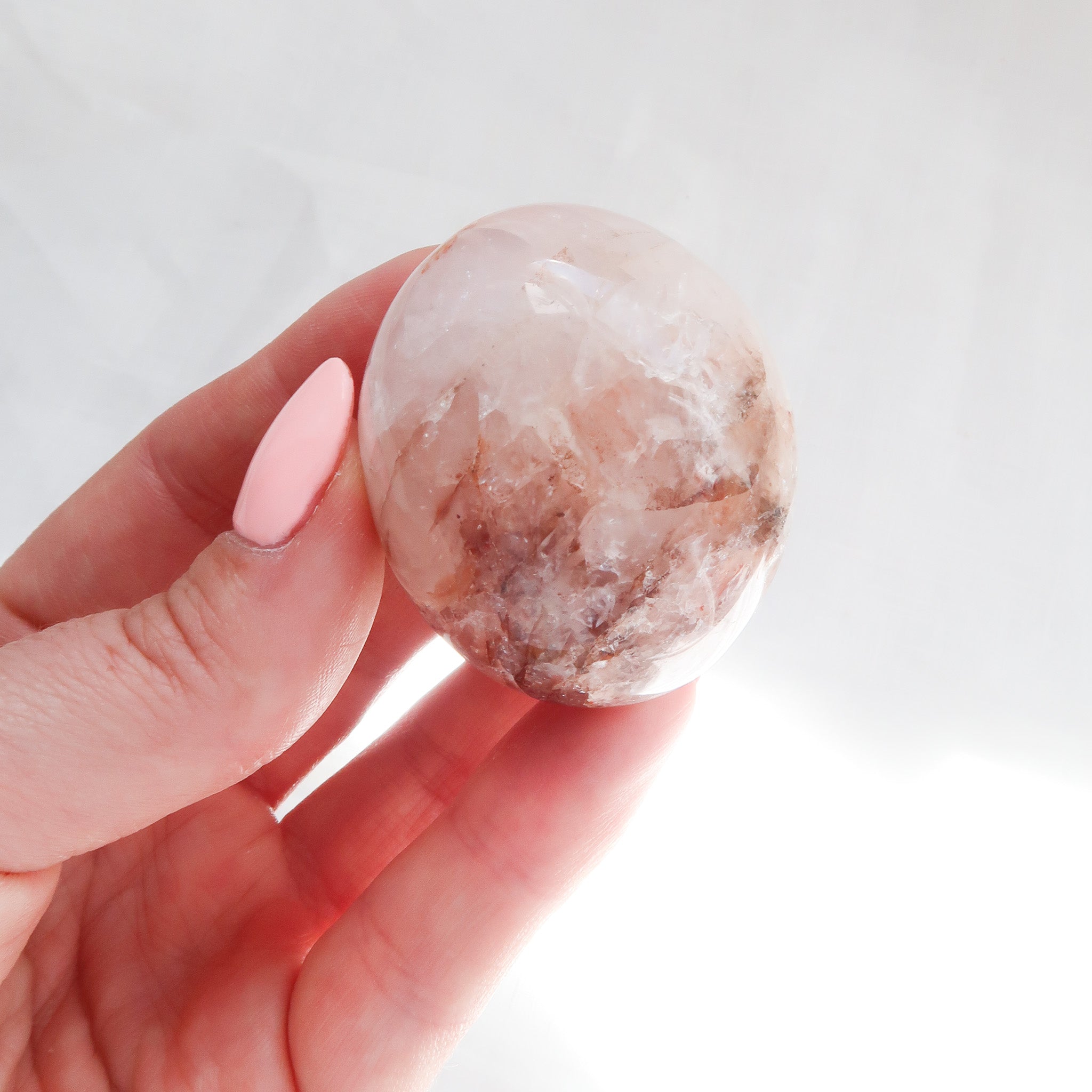 Hematoid (Fire) Quartz Palm Stone #2