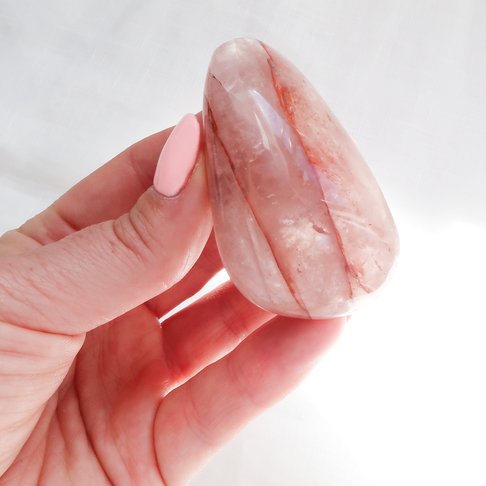 Hematoid (Fire) Quartz Palm Stone #2