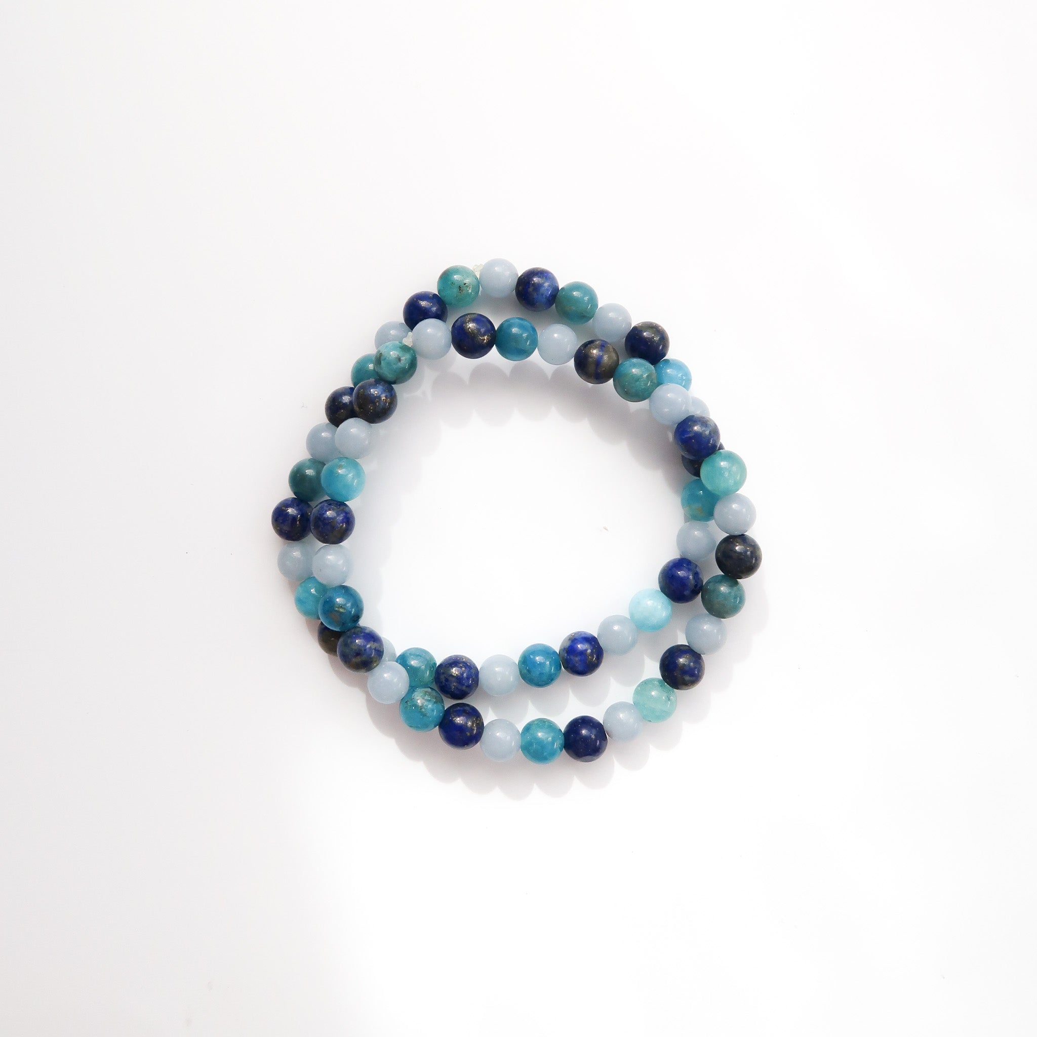Angelite, Apatite & Lapis Lazuli Bracelet