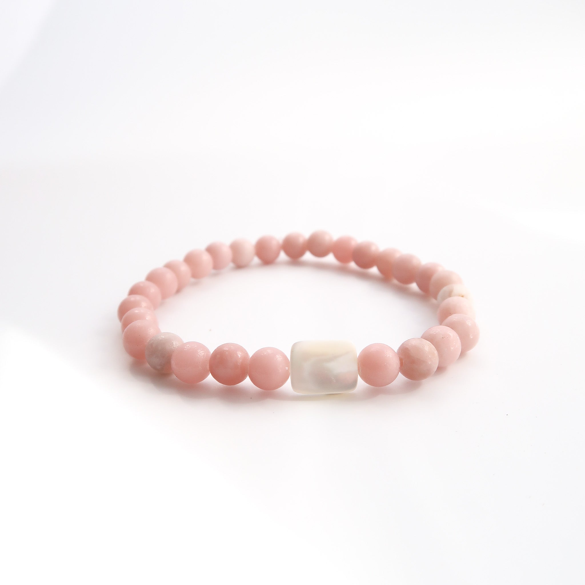 Pink Opal & Mother of Pearl Bracelet