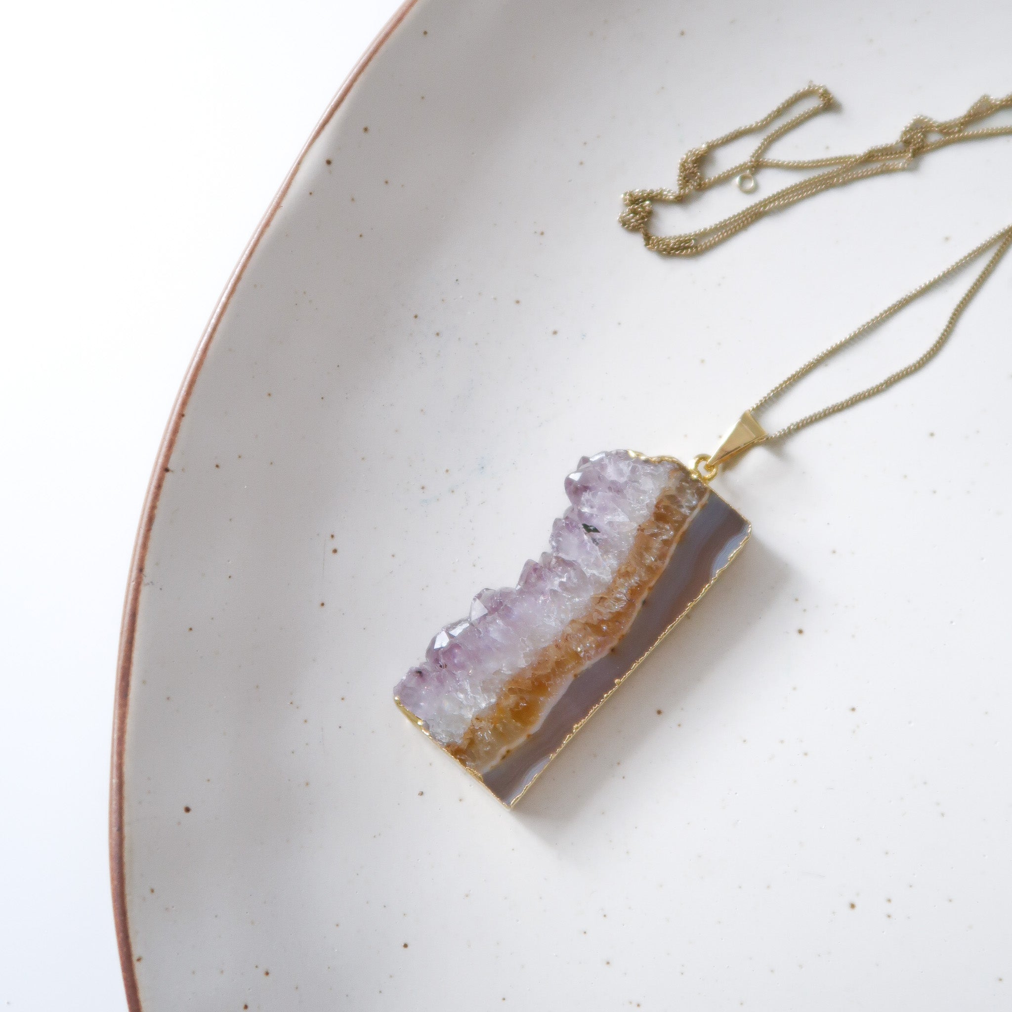 Amethyst Pendant | Gold