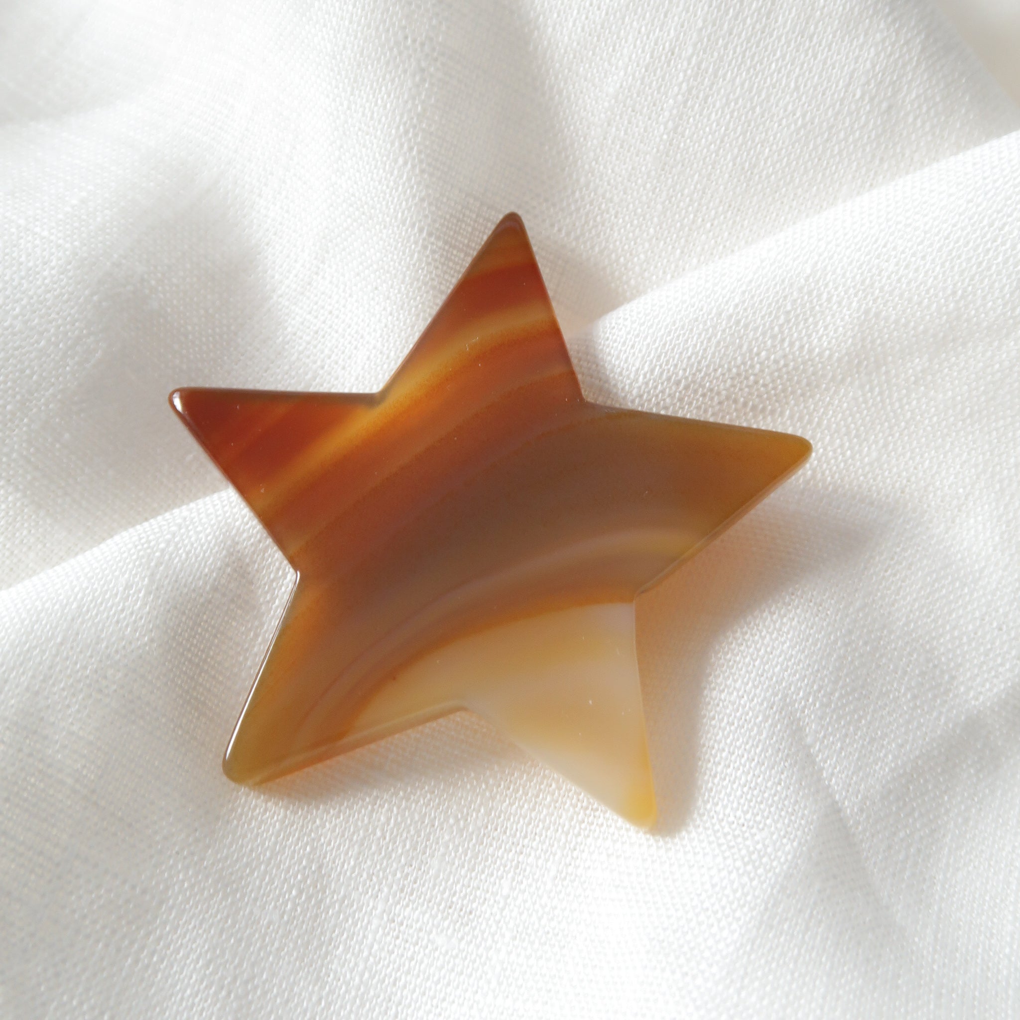 Natural Brown Agate Polished Star Shape