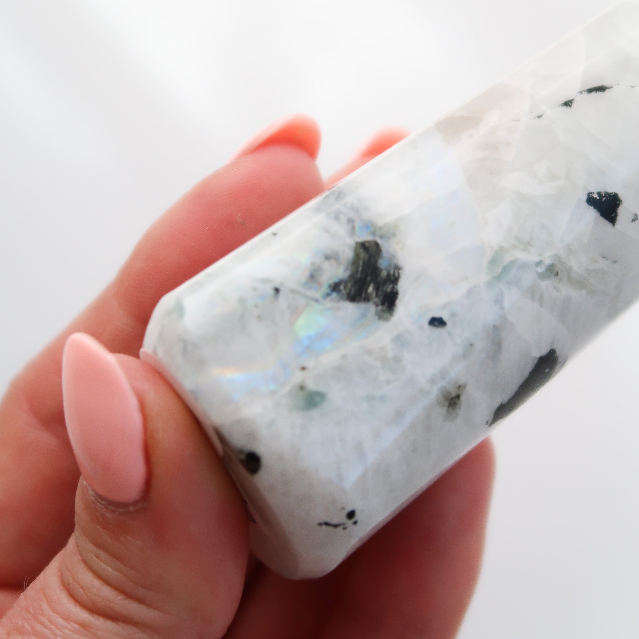 Rainbow Moonstone Point