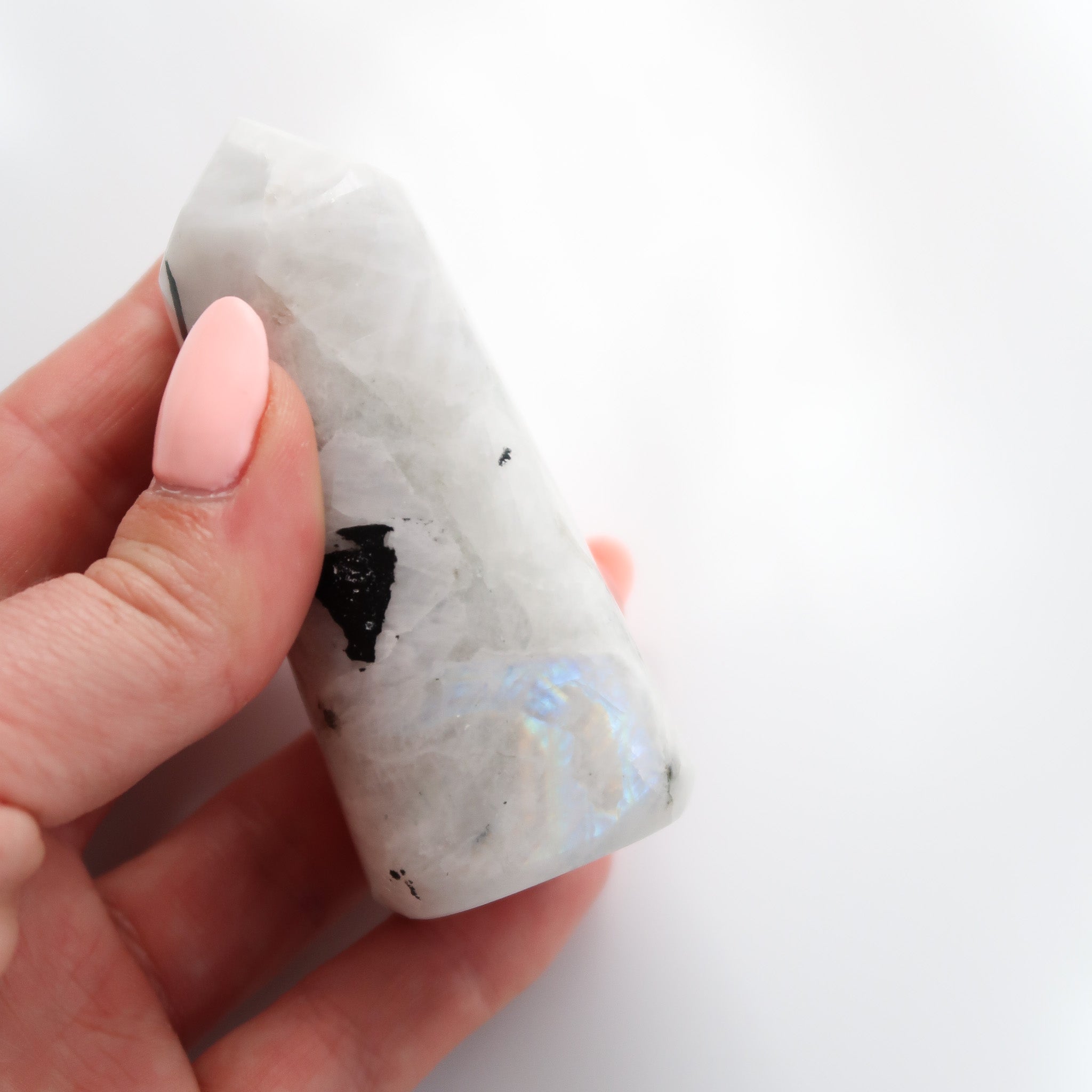 Rainbow Moonstone Point