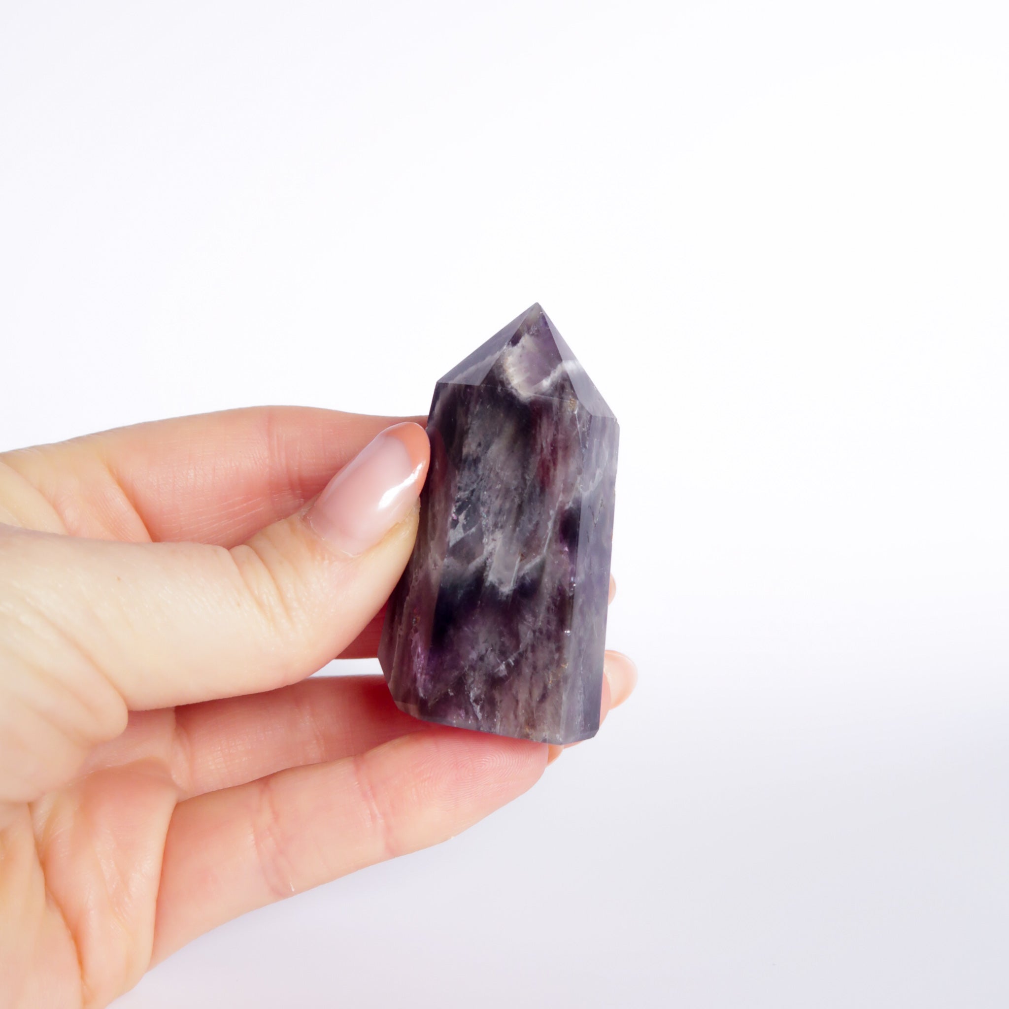 Purple Chevron Amethyst Crystal Points
