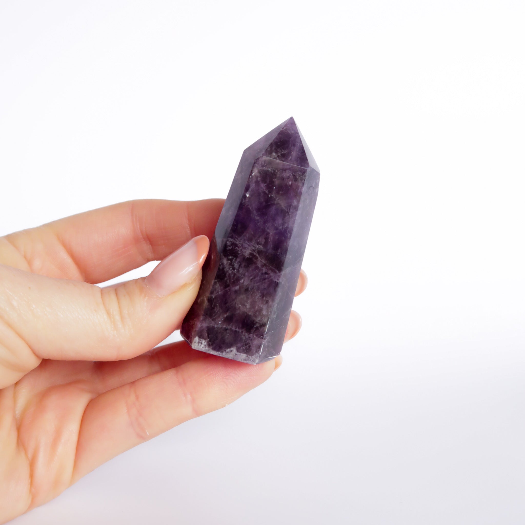Purple Chevron Amethyst Crystal Points