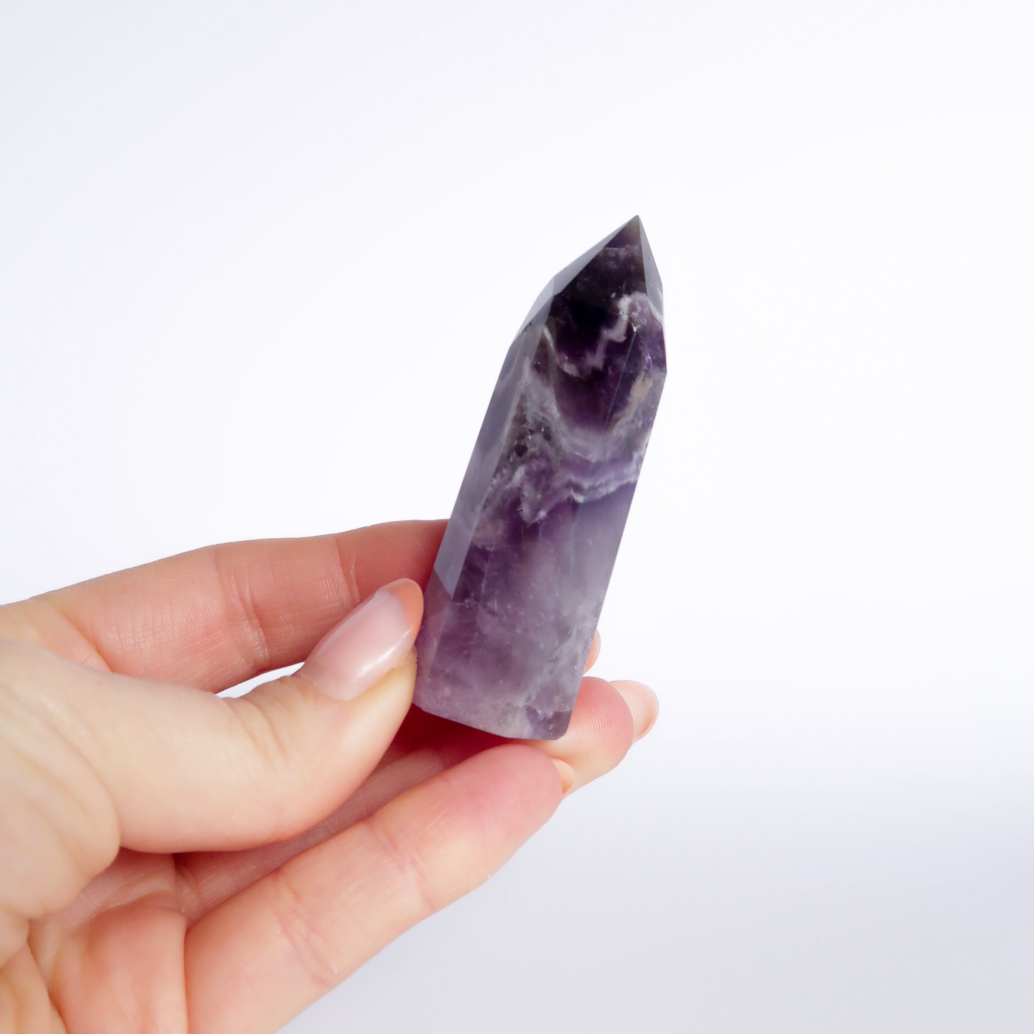 Purple Chevron Amethyst Crystal Points