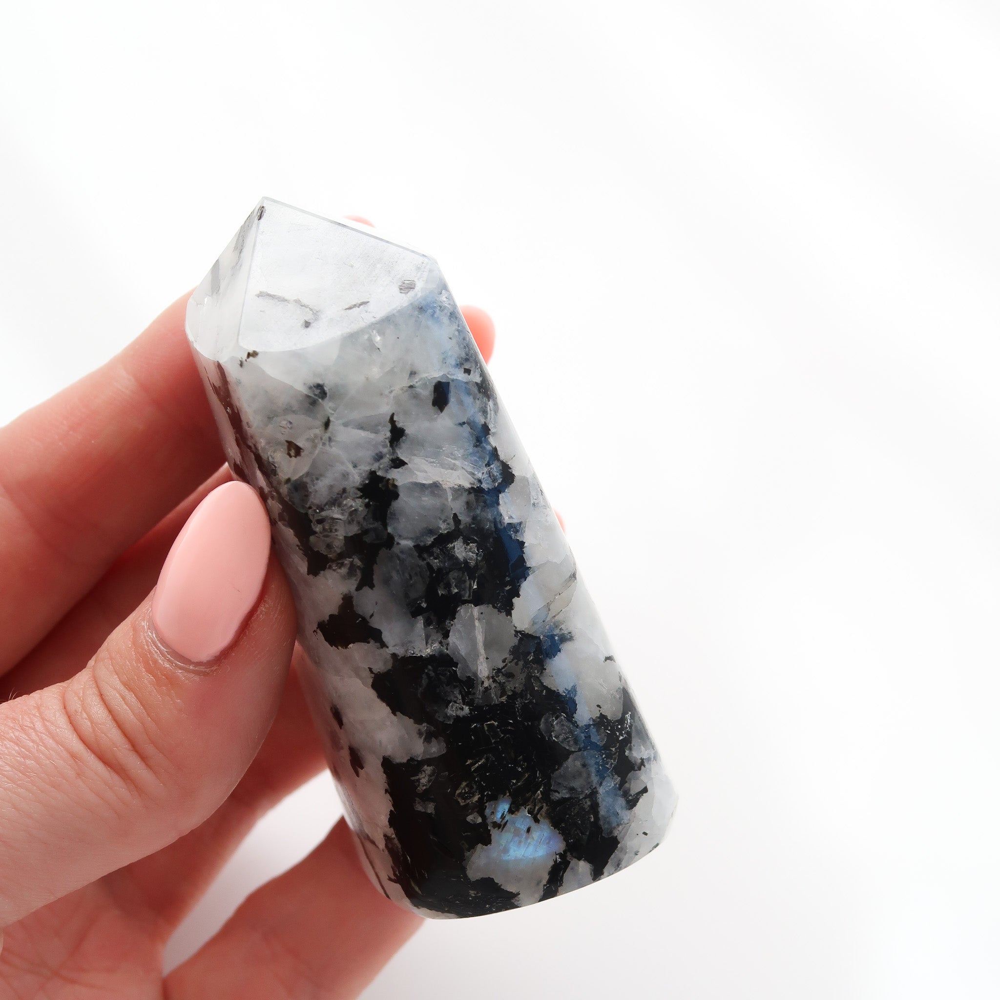 Rainbow Moonstone Point