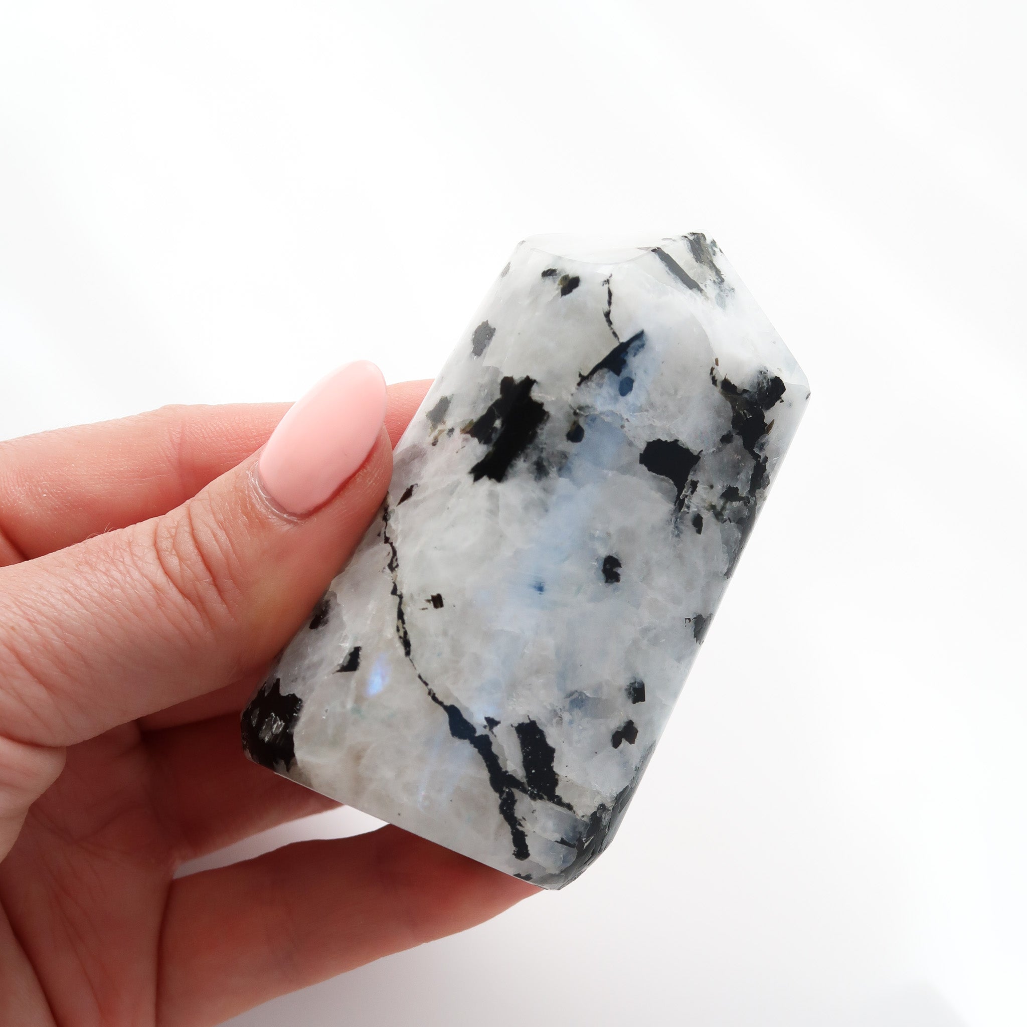 Rainbow Moonstone Point