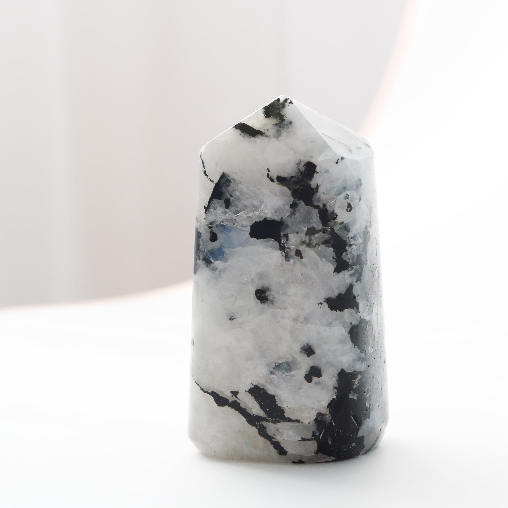 Rainbow Moonstone Point