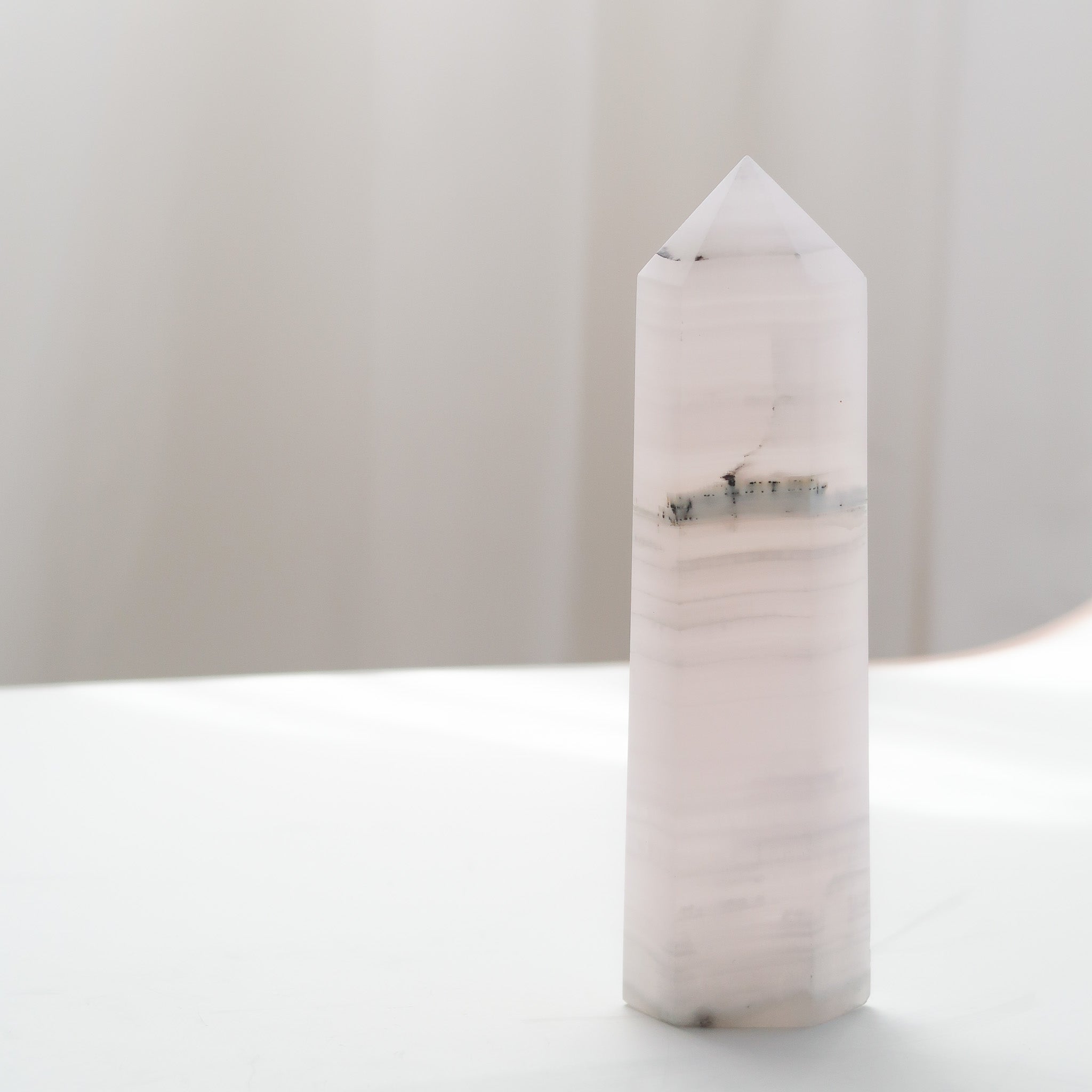 Pink Mangano Calcite Tower