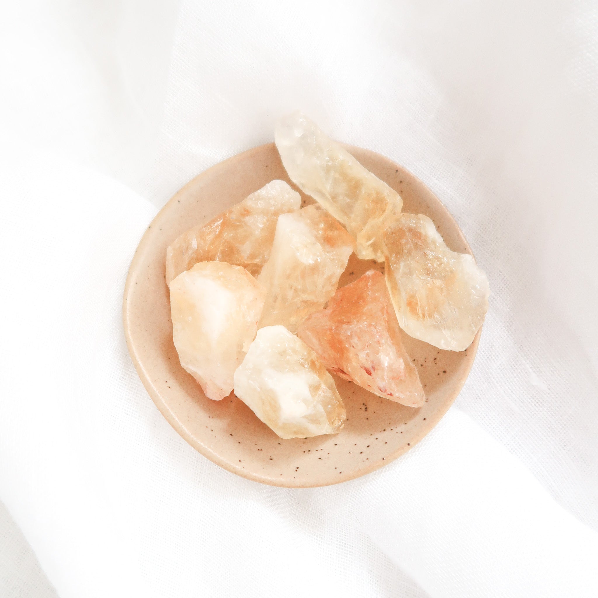 Small Rough Yellow Citrine Crystal Pieces