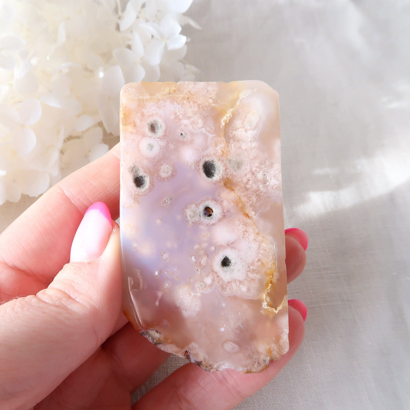 Flower Agate Semi-Polished Piece