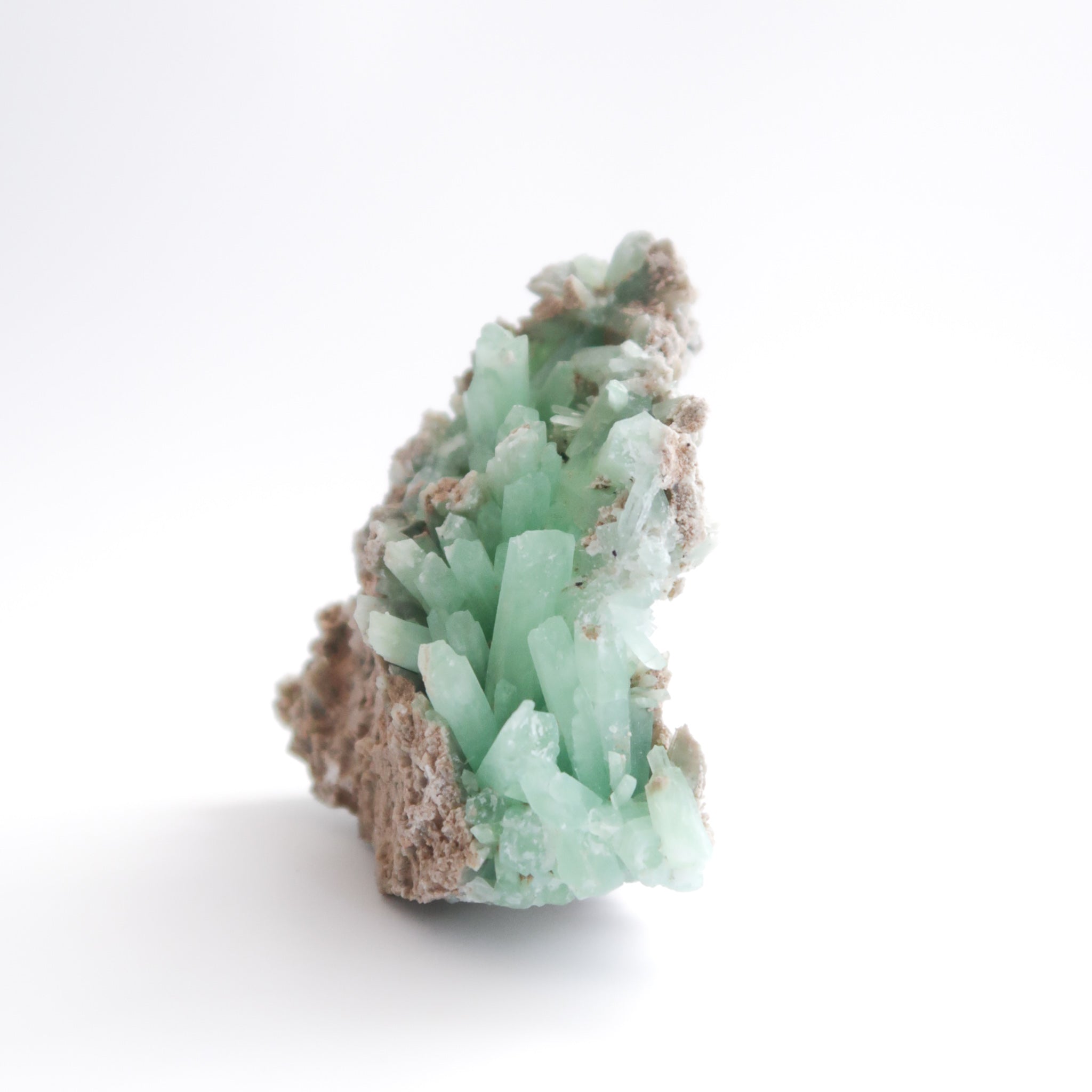 Green Aragonite Cluster