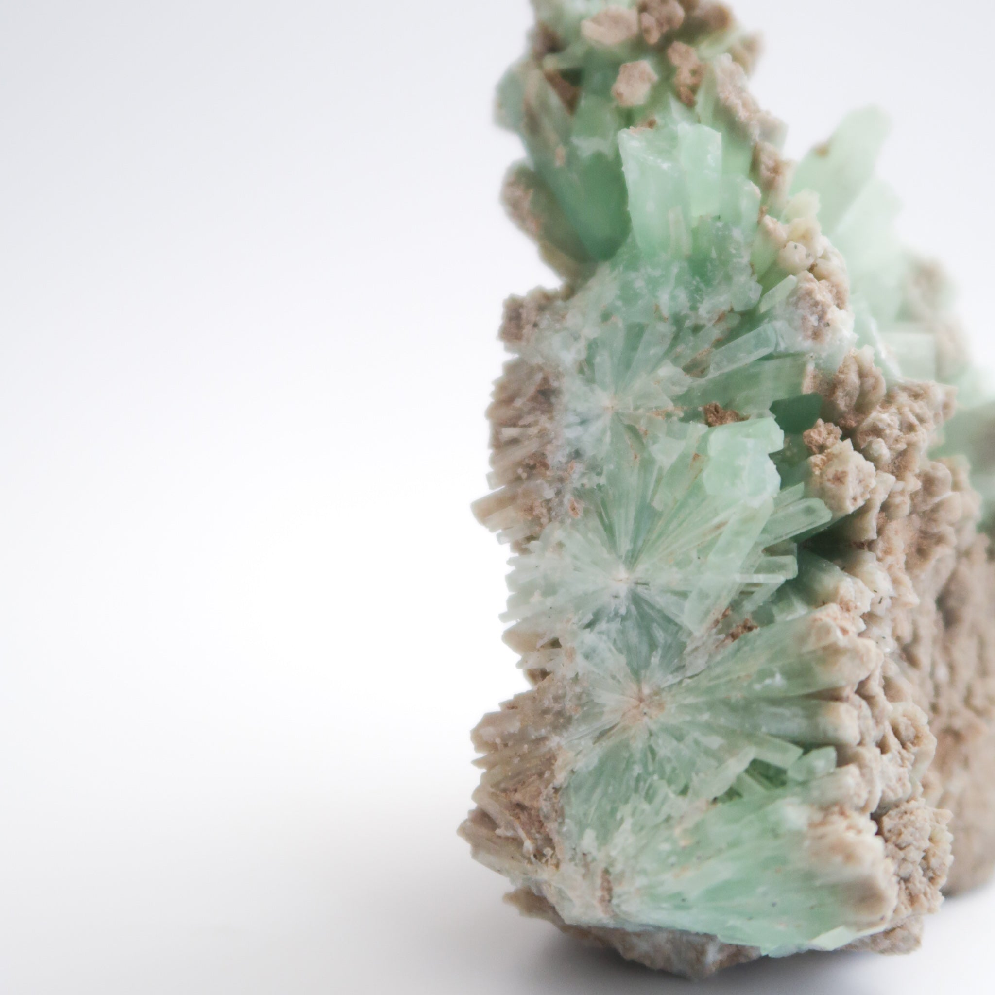 Green Aragonite Cluster