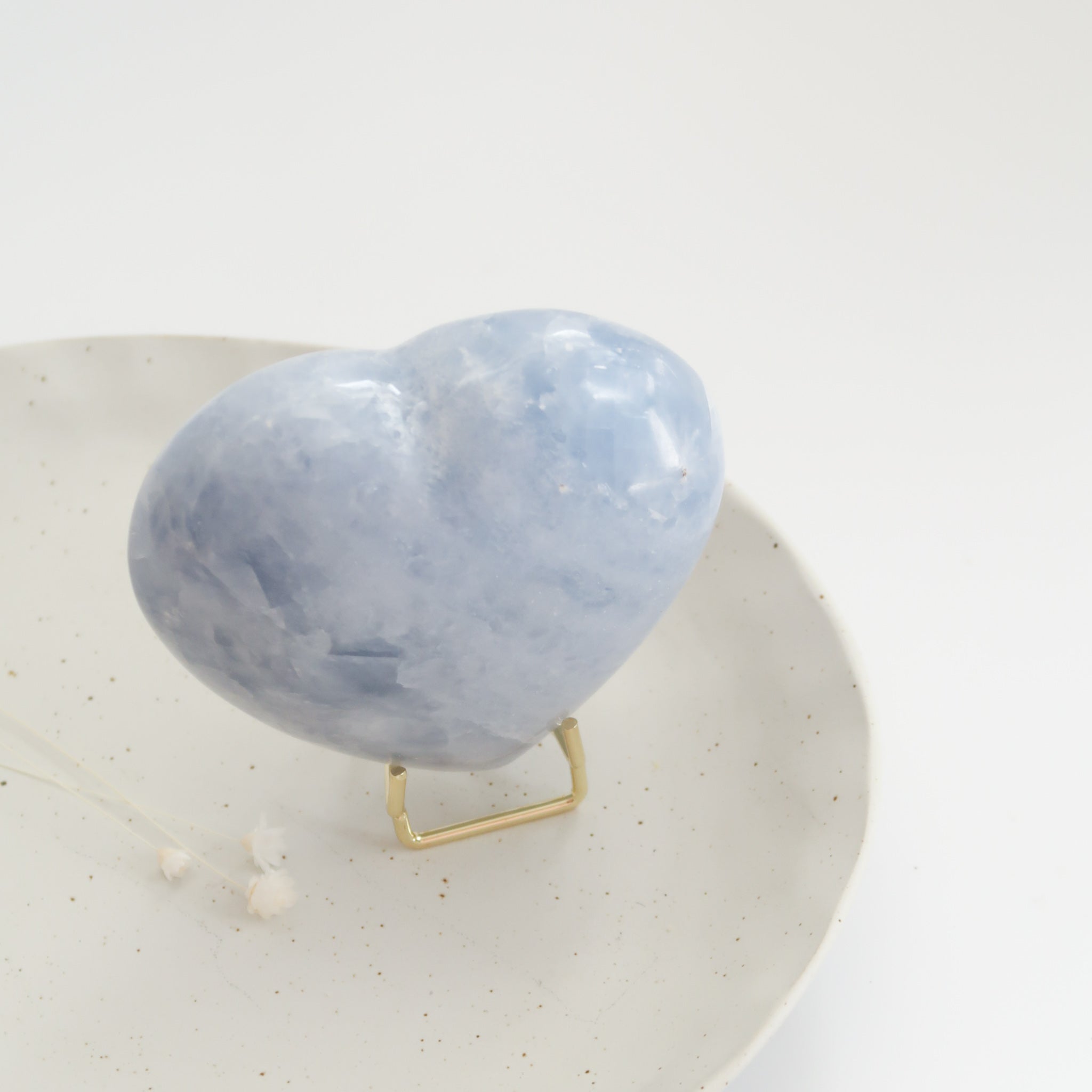 Blue Calcite Puff Heart