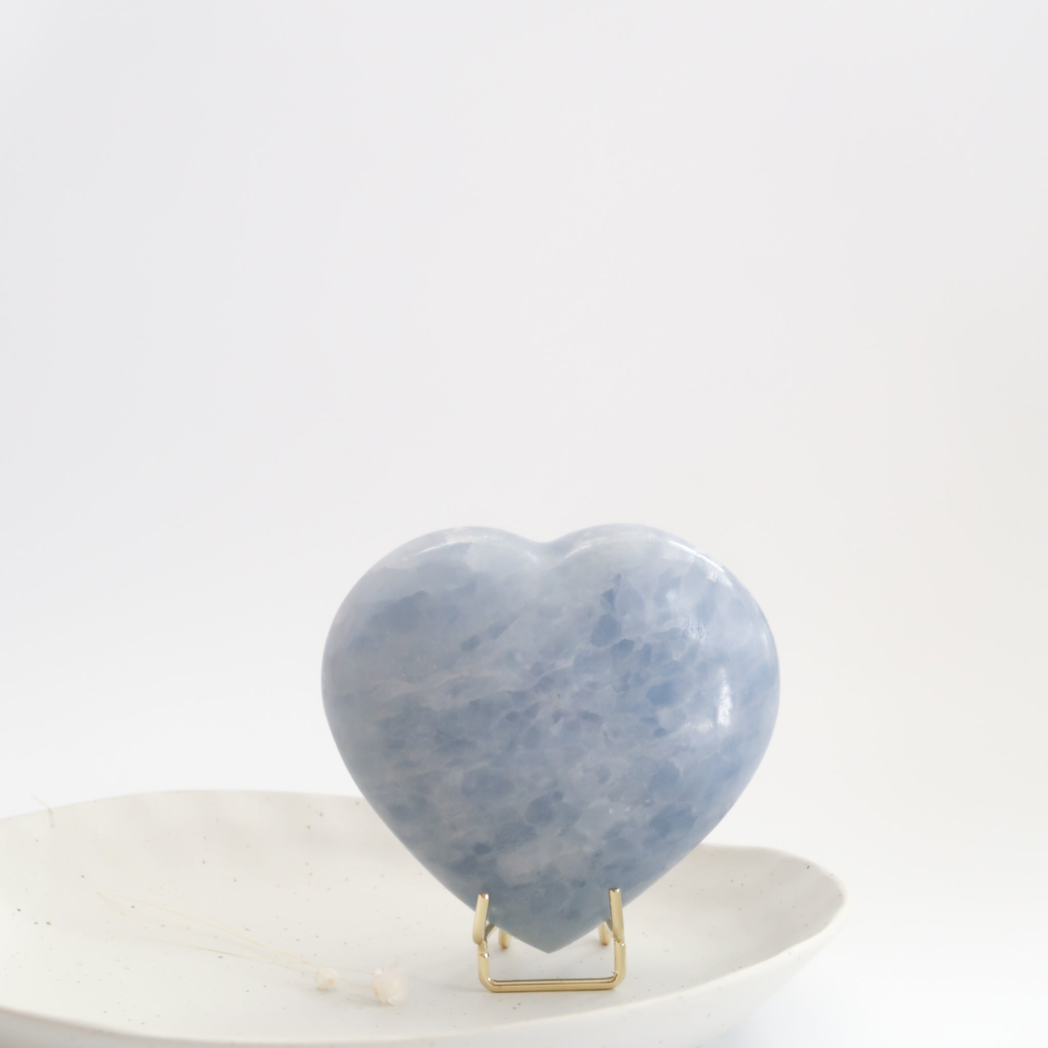 Blue Calcite Puff Heart