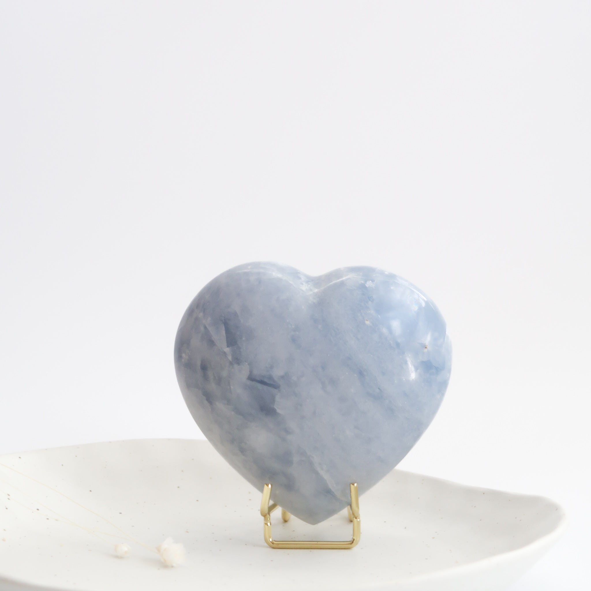 Blue Calcite Puff Heart