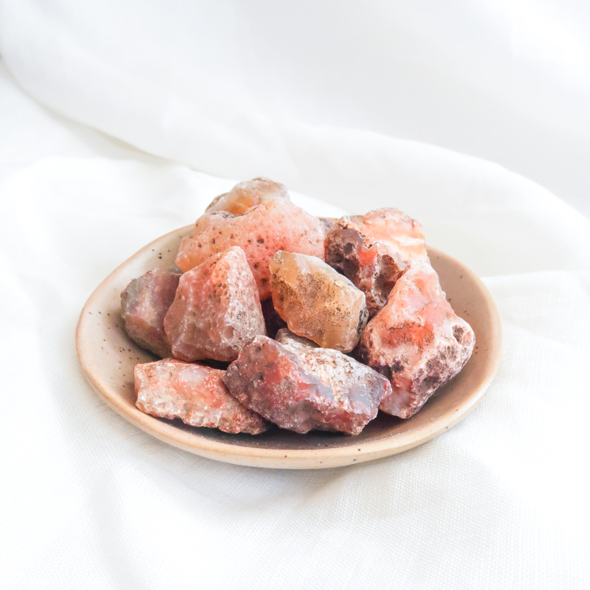 Natural Small and Rough Orange Carnelian Crystal Pieces