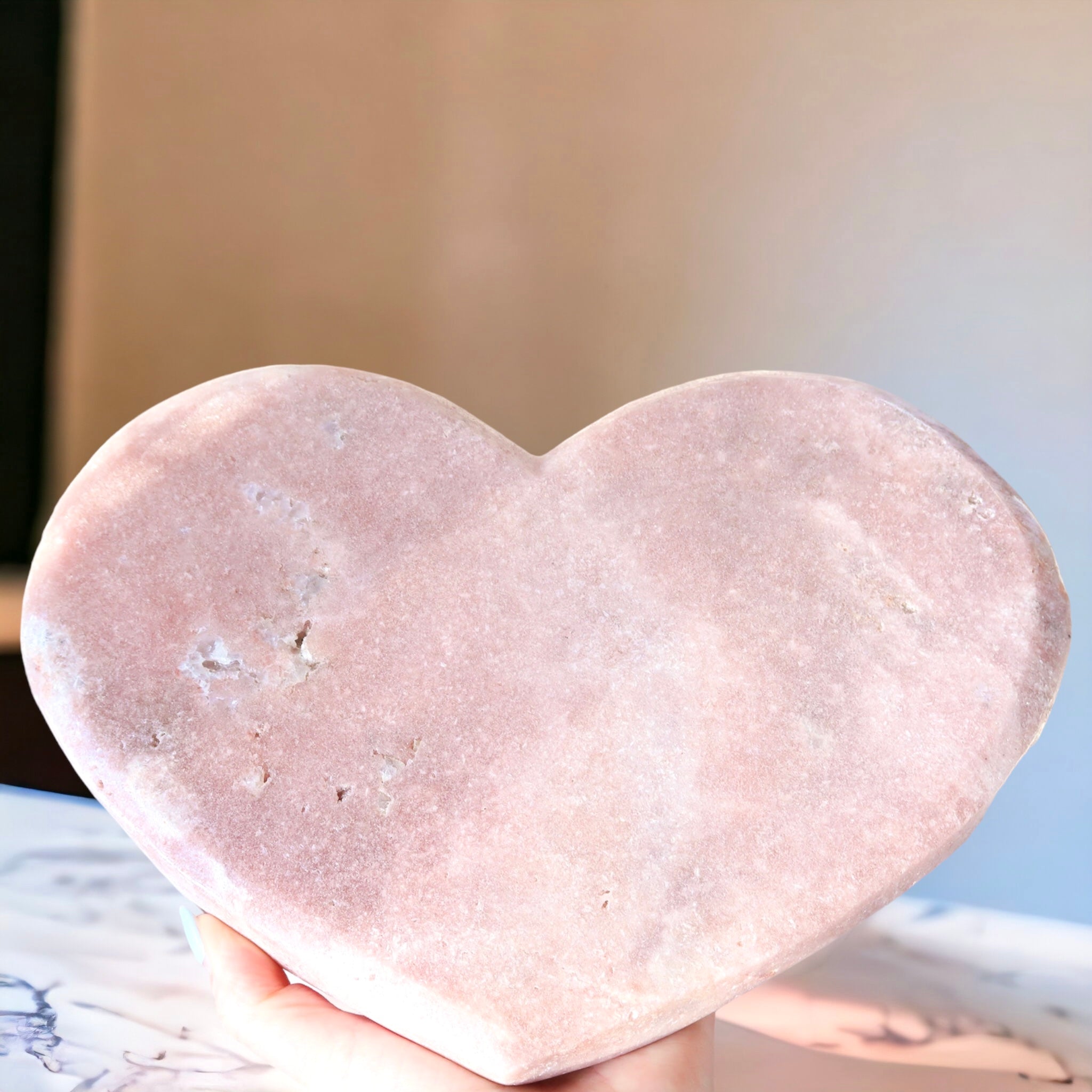 Pink Amethyst Heart | Polished