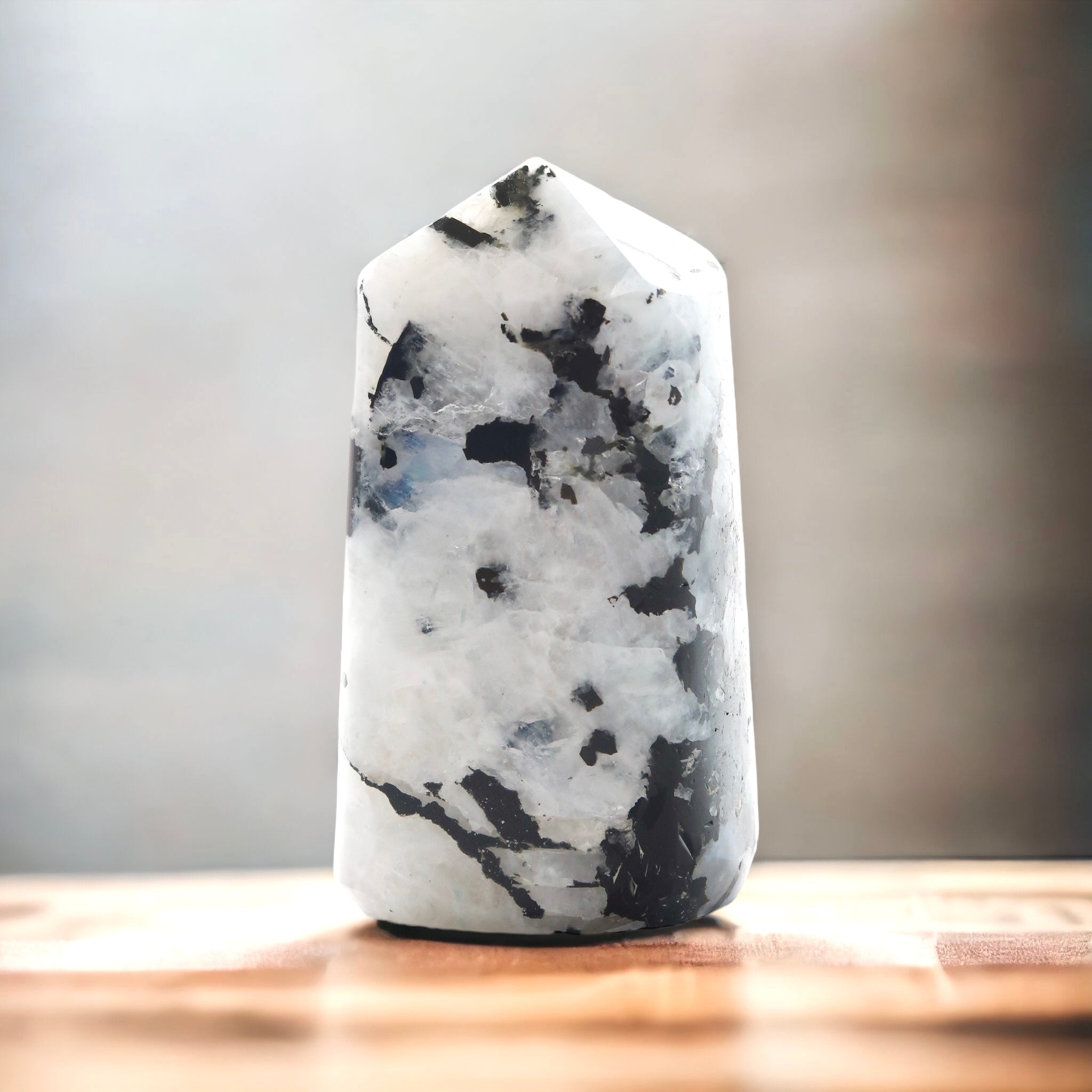 Rainbow Moonstone Point