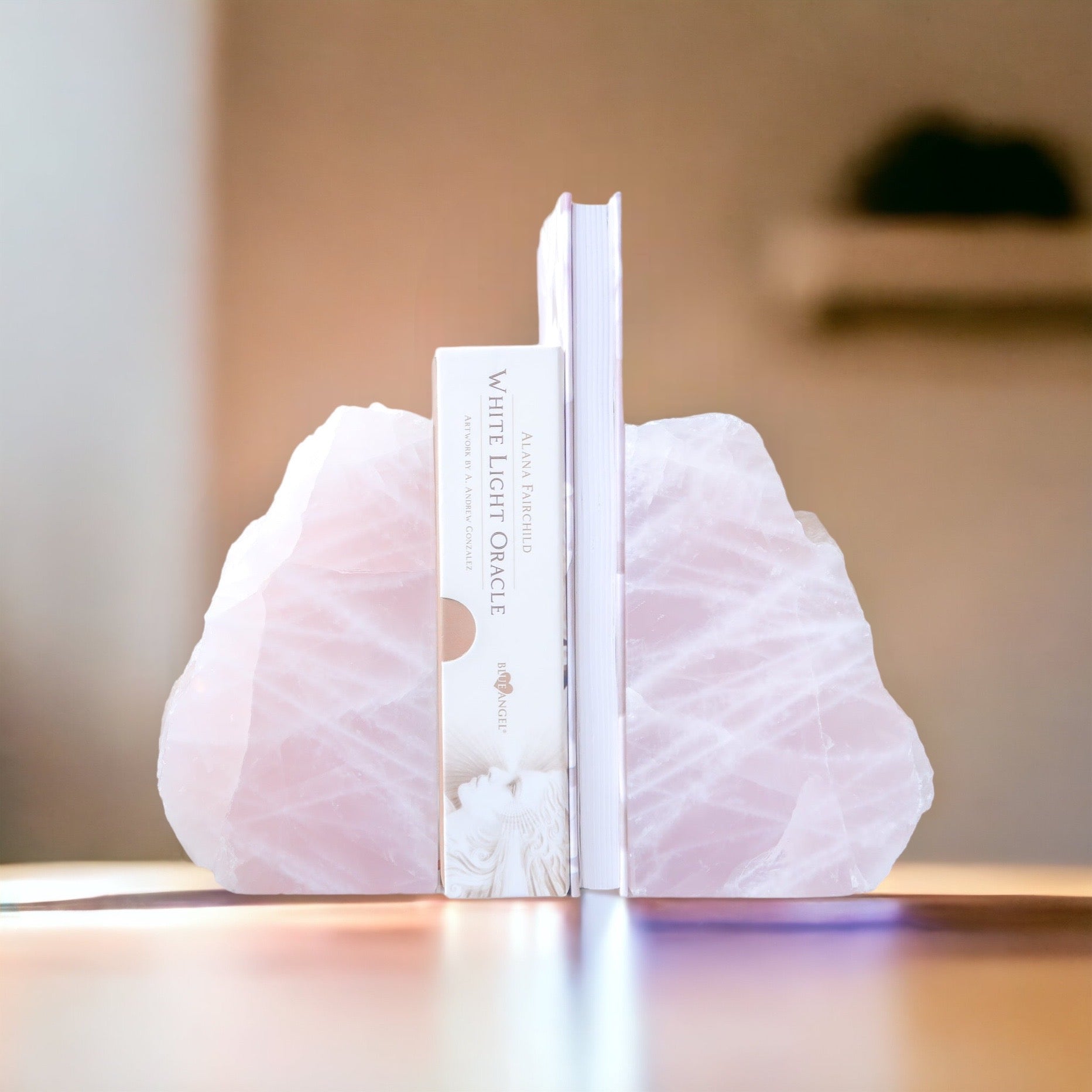 Rose Quartz Bookends