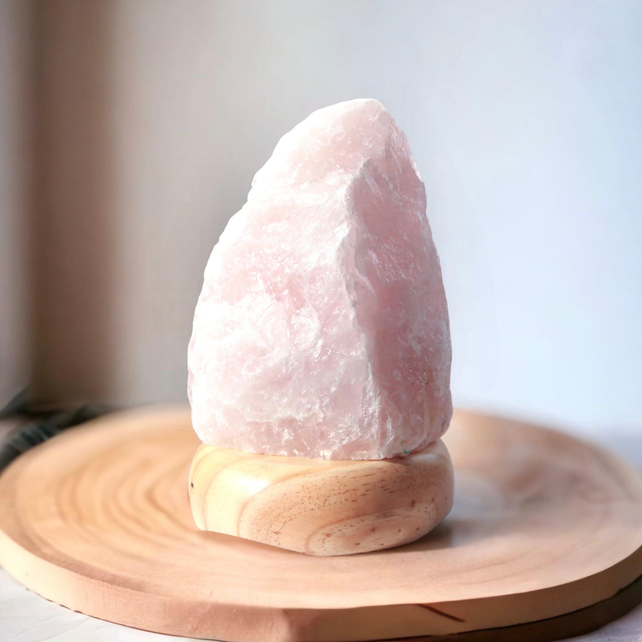 Rose Quartz Lamp with Base