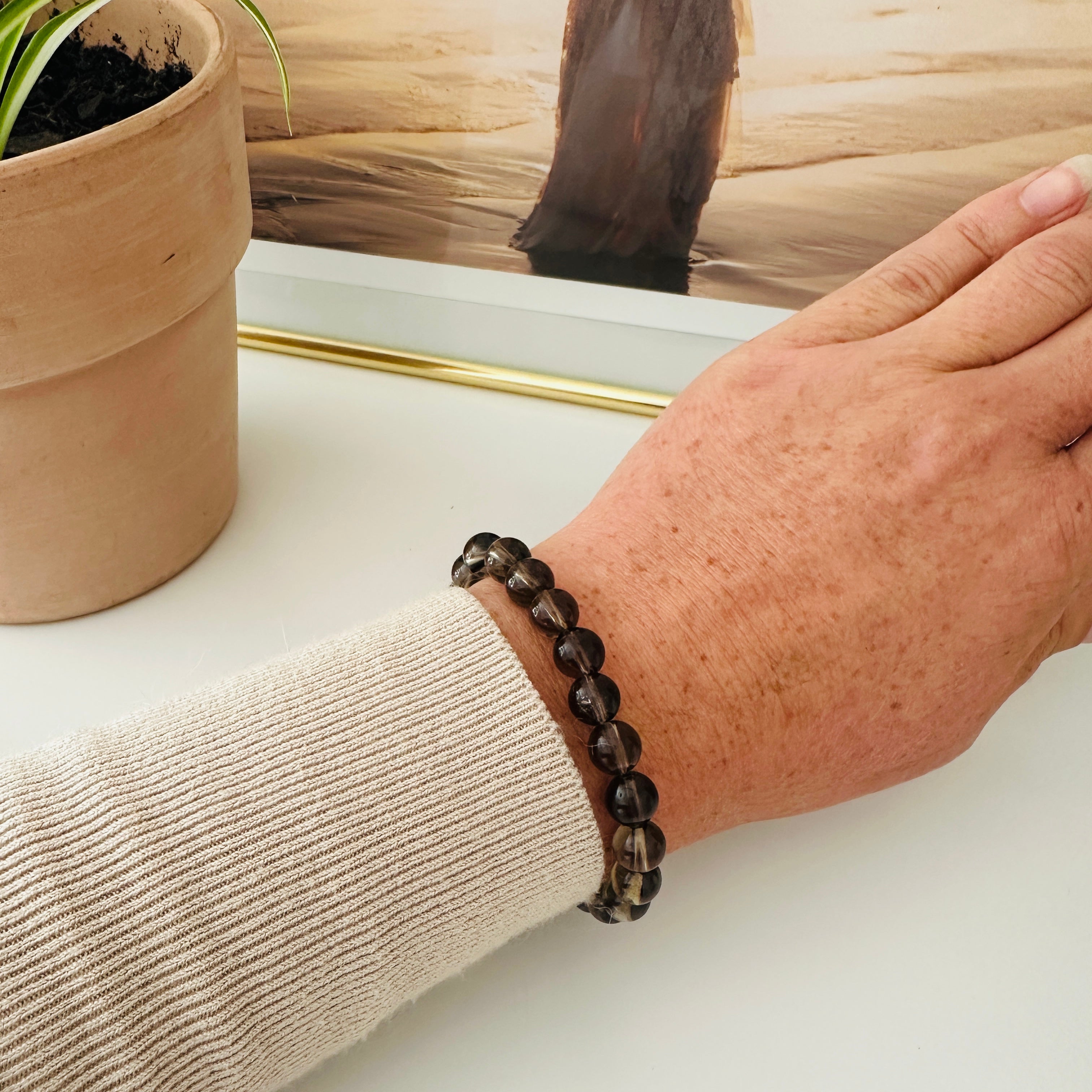 Custom Smoky Quartz Bracelet - Wendy
