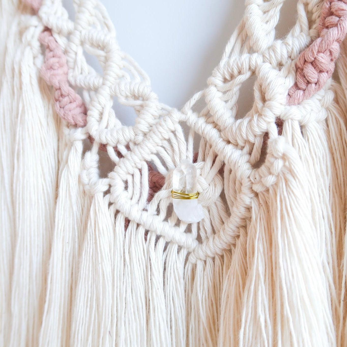 Macrame Wall Hanging | Hand Woven - Rose