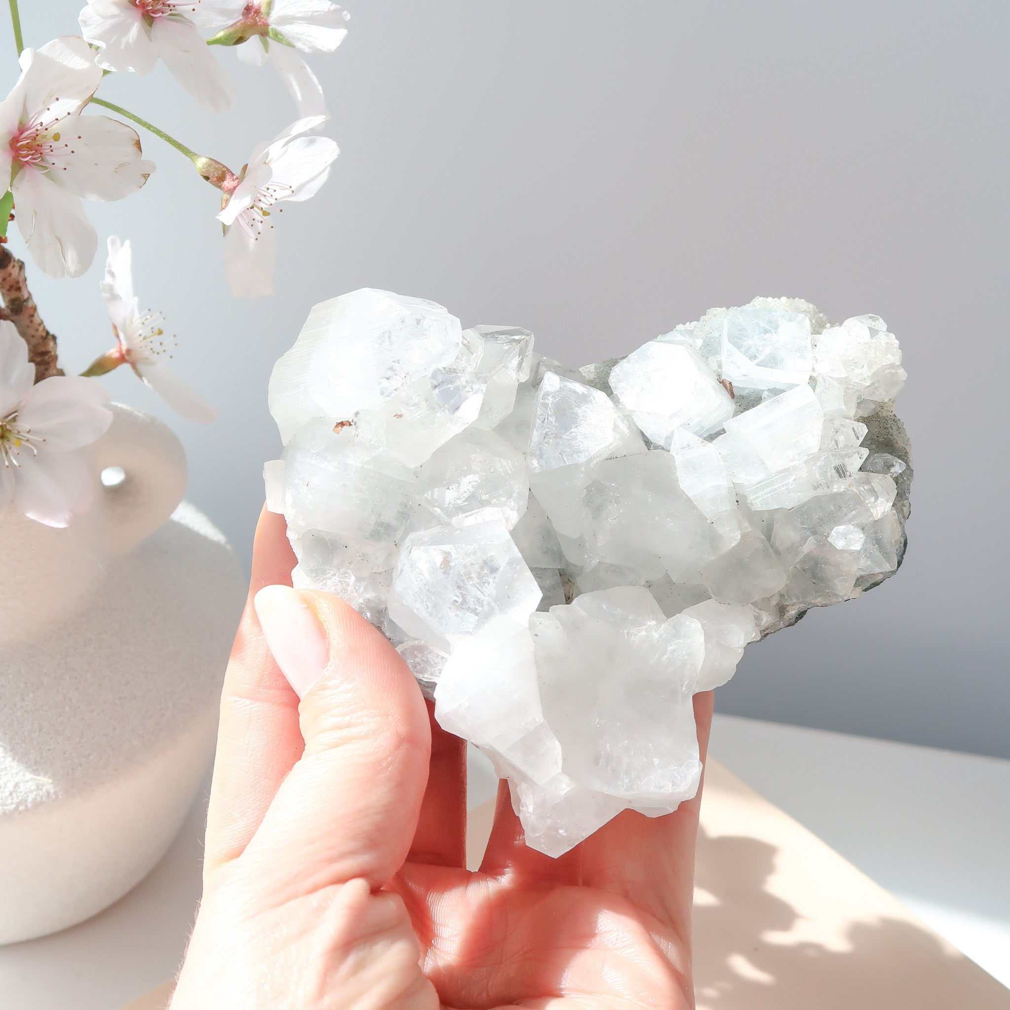 Apophyllite Cluster | Natural Heart Shape