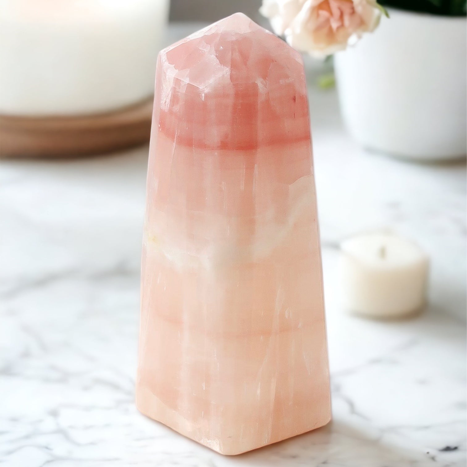 Rose Calcite Polished Point