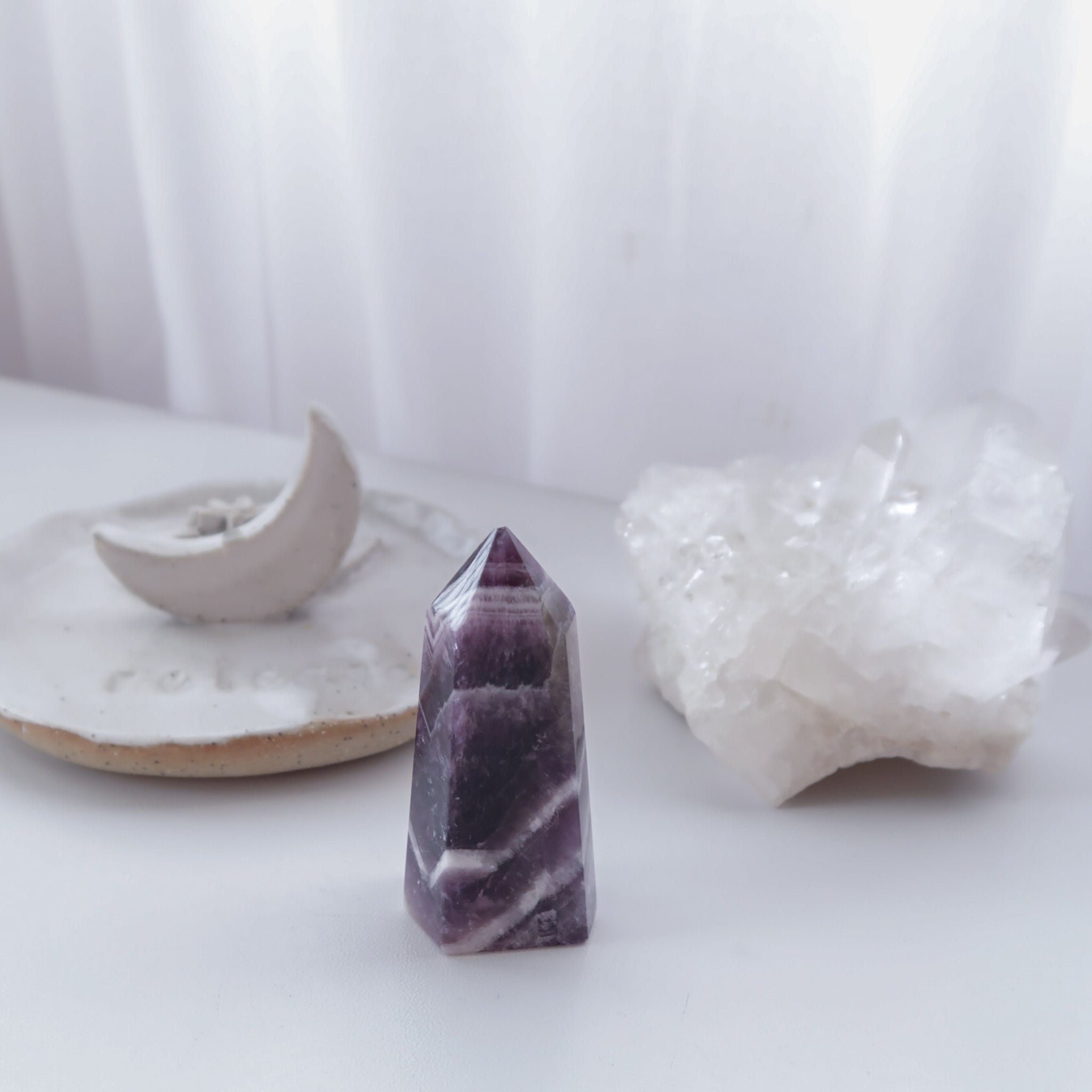 Purple Chevron Amethyst Crystal Points